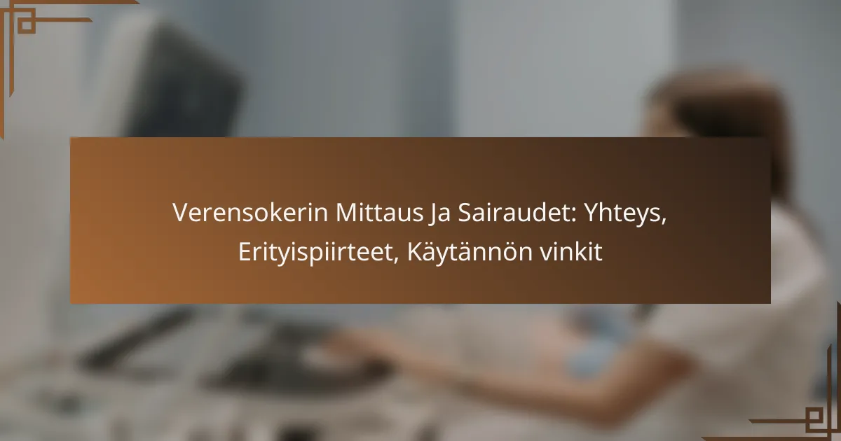 Verensokerin Mittaus Ja Sairaudet: Yhteys, Erityispiirteet, Käytännön vinkit